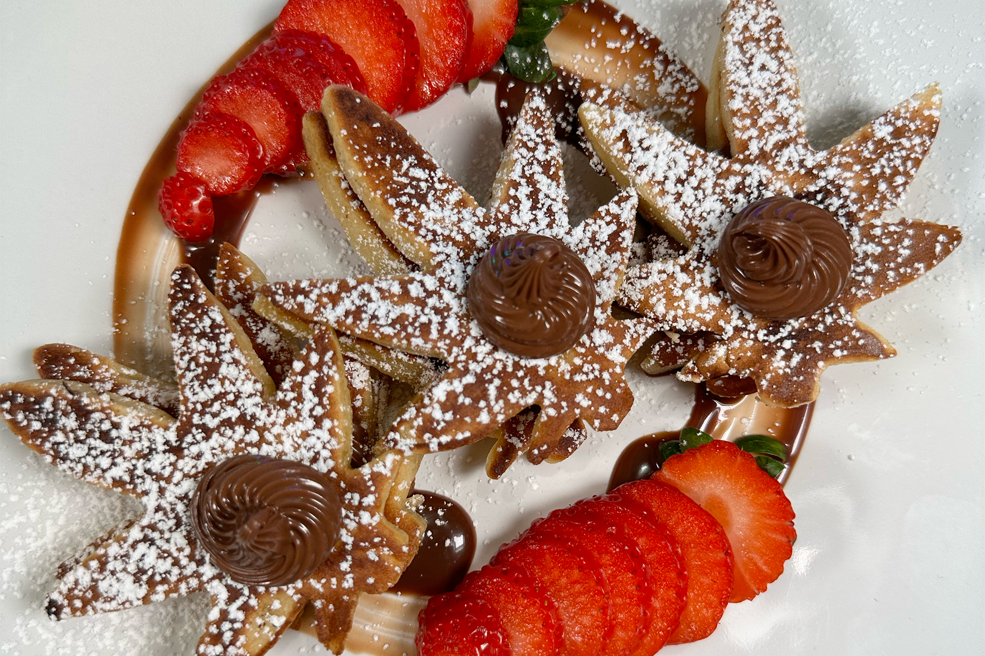 dorayaki con cioccolato e fragole